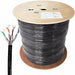 305m CAT6a Outdoor Rated Shielded Cable Pure Copper 23 AWG FTP Data Reel Drum Loops