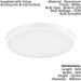 Wall / Ceiling Light White 400mm Round Surface Mounted 25W LED 3000K Loops