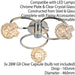 Semi Flush Ceiling Light Chrome & Crystal Knott 3 Lamp Hanging Feature Pendant Loops