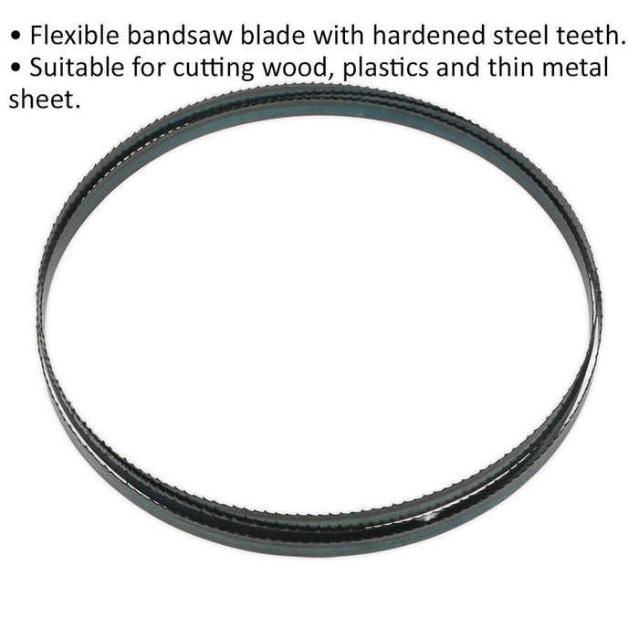 2400 x 12 x 0.6mm Bandsaw Blade Hardened Steel Teeth 6 TPI Wood Plastic Metal Loops