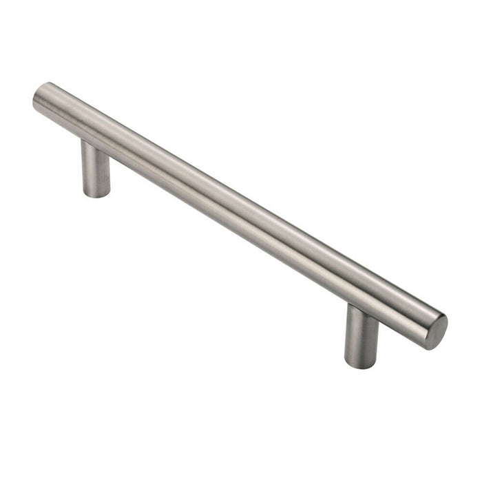 2x Straight T Bar Pull Handle 775 x 30mm 600mm Fixing Centres Satin Steel Loops