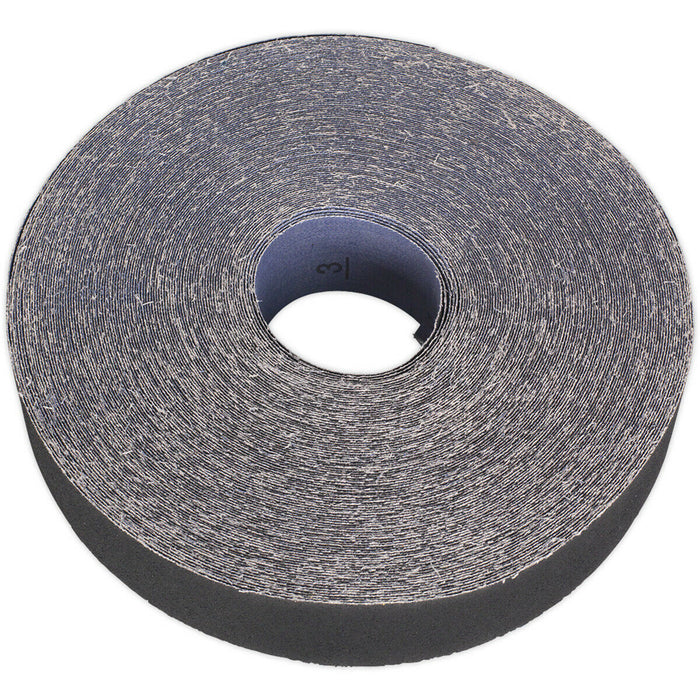 Blue Twill Emery Roll - 25mm x 50m - Flexible & Tear Resistant - 80 Grit Loops