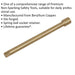 250mm Non-Sparking Extension Bar - 1/2" Sq Drive - Spring Ball Socket Retainer Loops