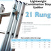 21 Rung Lightweight Combination Ladder Triple Extension / Step & Staircase Stair Loops