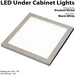 1x 6W LED Kitchen Cabinet Flush Panel Light & Driver Brushed Nickel Warm White Loops