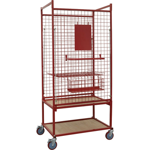 Professional Car Parts Trolley - Bumper & Exhaust Rack - 90kg Weight Limit Loops
