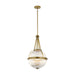 3 Bulb Ceiling Pendant Light Fitting Natural Brass LED E14 60W Bulb Loops