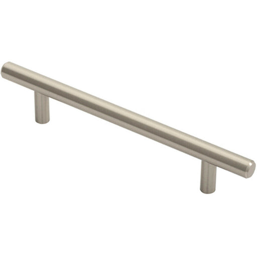 Round T Bar Cabinet Pull Handle 188 x 12mm 128mm Fixing Centres Satin Nickel Loops
