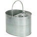 13 Litre Heavy Duty Galvanized Mop Bucket - Mop Head Wringer - Carry Handle Loops