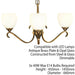 Luxury Hanging Ceiling Pendant Light Antique Brass Opal Glass 3 Lamp Chandelier Loops