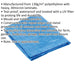 6.10m x 12.19m Blue Tarpaulin - Mould and Mildew Proof - Waterproof Cover Sheet Loops