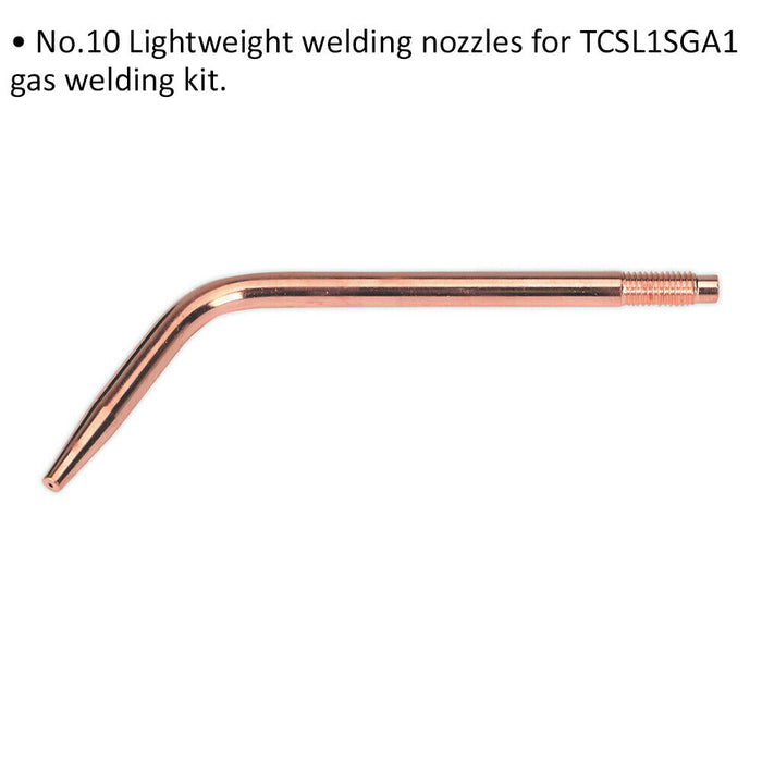 No.10 Lightweight Welding Nozzle for ys08593 Oxyacetylene Gas Welding Set Loops