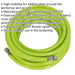 High-Visibility Air Hose with 1/4 Inch BSP Unions - 10 Metre Length - 8mm Bore Loops