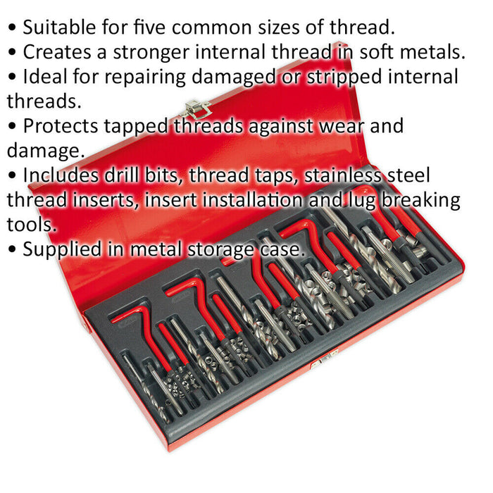 Thread Repair Master Kit - 5 Sizes of Thread -  Repair Damage & Stripped Threads Loops