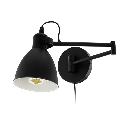 Wall Flush Ceiling Light Colour Black Shade White Inner Moveable Bulb E27 10W Loops