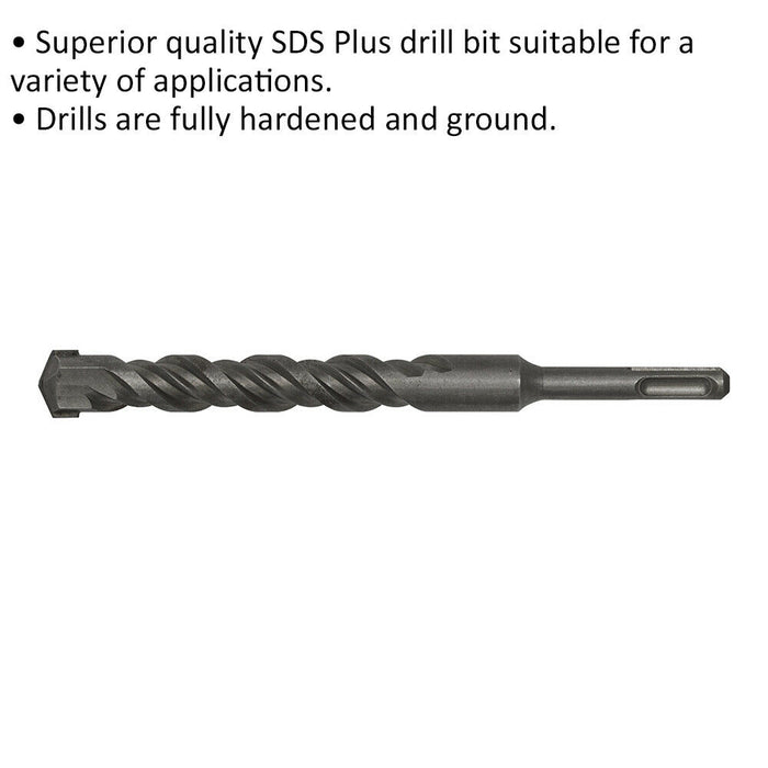 19 x 200mm SDS Plus Drill Bit - Fully Hardened & Ground - Smooth Drilling Loops