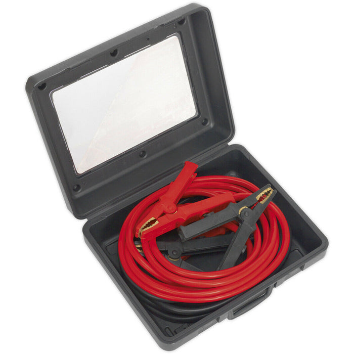 600A Heavy Duty Booster Cables - 40mm² x 5m - Copper Coated Aluminium - Sheathed Loops