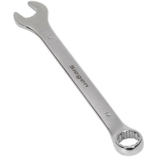 Hardened Steel Combination Spanner - 16mm - Polished Chrome Vanadium Wrench Loops