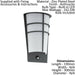 IP44 Outdoor Wall Light & PIR Sensor Anthracite Steel 2.5W Built in LED Loops
