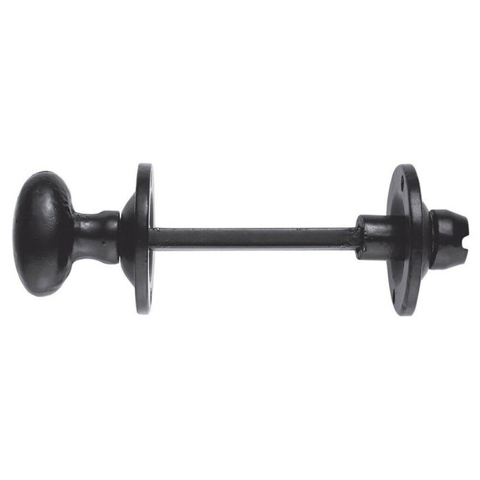 Oval Thumbturn Lock With Coin Release Handle 32 70mm Spindle Black Antique Loops