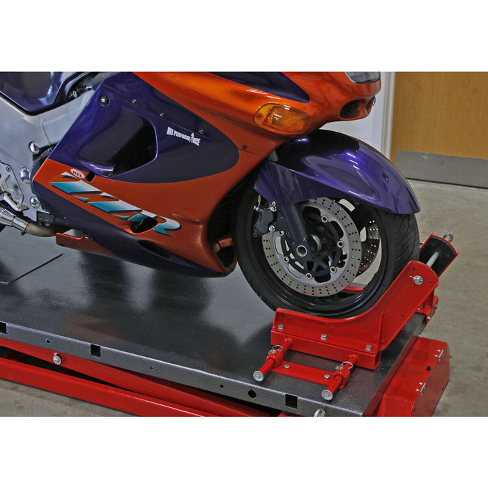 680kg Heavy Duty Motorcycle Lift - Electro Hydraulic System - 1000mm Max Height Loops