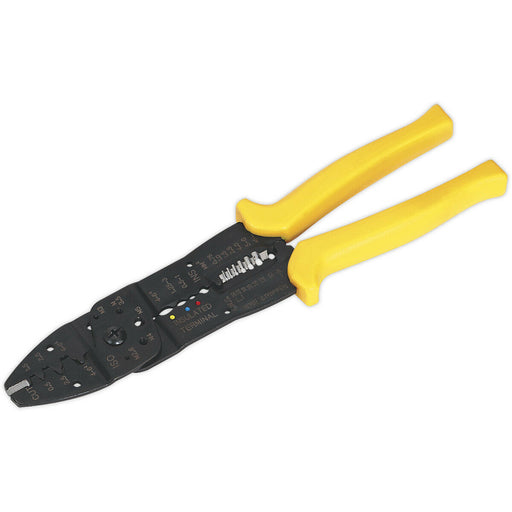 250mm Stripping & Crimping Tool - Insulated Handgrips - 3mm Steel Construction Loops