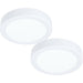 2 PACK Wall / Ceiling Light White 160mm Round Surface Mounted 10.5W LED 3000K Loops