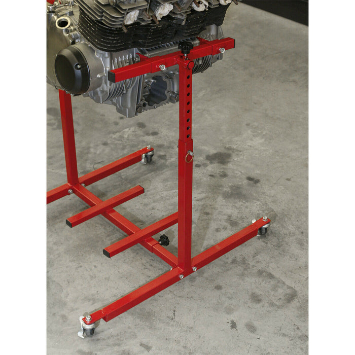 Multi-Cylinder Engine Rebuild Stand - 75kg Weight Limit - Fully Adjustable Loops