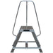 1m Heavy Duty Double Sided Fixed Step Ladders Safety Handrail & Wide Platform Loops