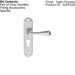 PAIR Smooth Round Bar Handle on Euro Lock Backplate 185 x 40mm Satin Chrome Loops