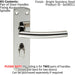2x Arched Lever on Bathroom Backplate Door Handle Thumbturn Lock Bright Steel Loops