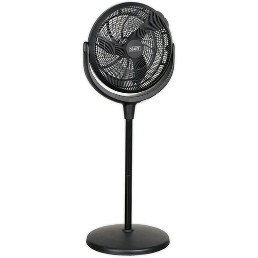 16" Desk & Pedestal Fan - 3 Speed Settings - Adjustable Height - 3-Pin UK Plug Loops
