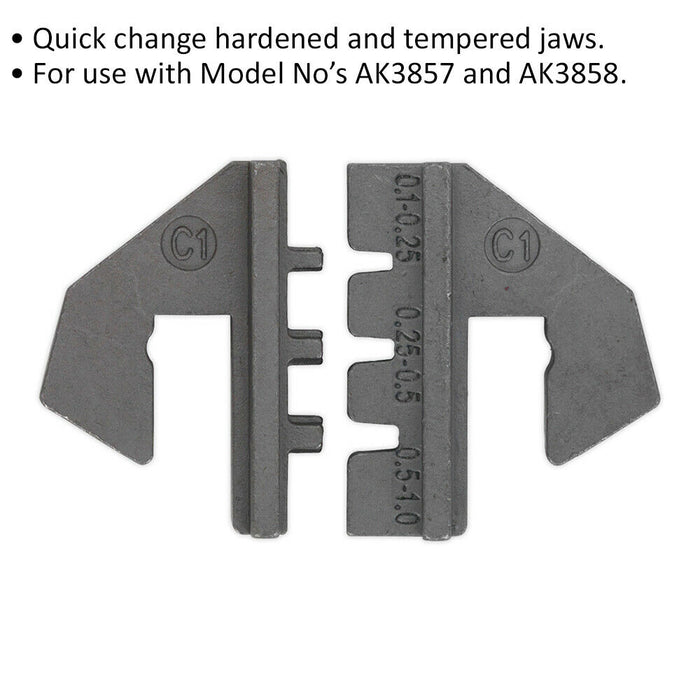 Open Barrel Hardened Crimping Jaws for ys00907 & ys00906 Ratchet Crimping Tool Loops