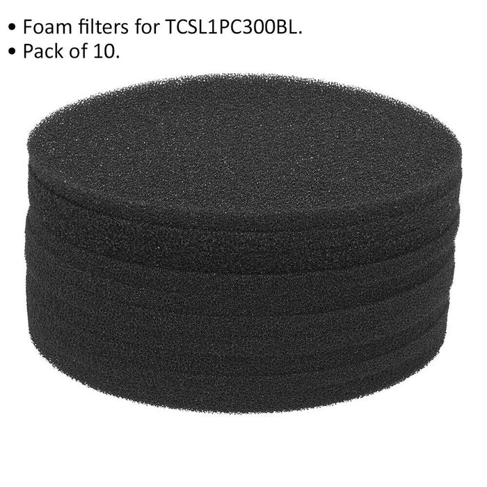 10 PACK Replacement Foam Filter Suitable For ys06018 Wet & Dry Vacuum Cleaner Loops