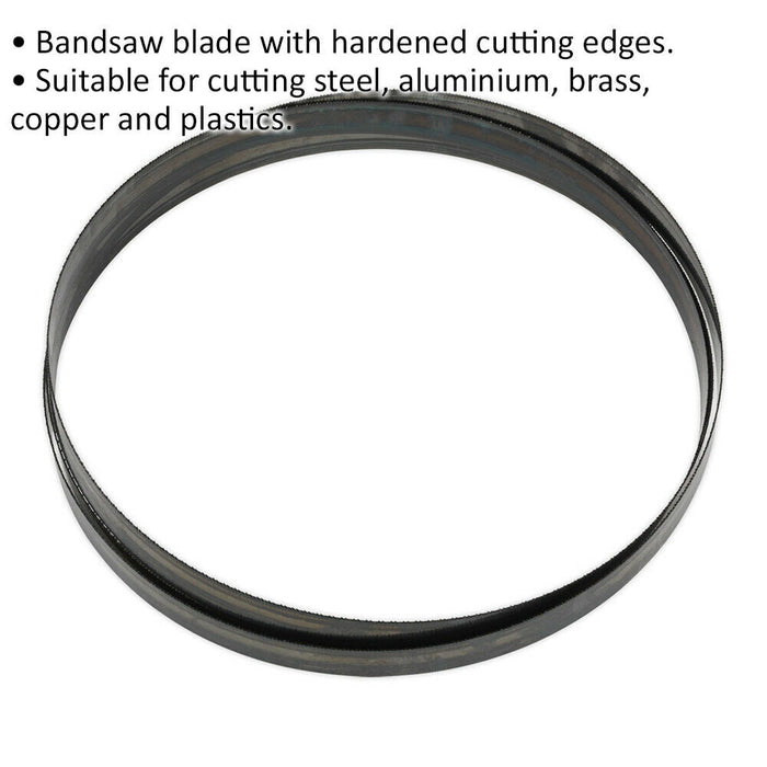 3035 x 25 x 0.89mm Bi-Metal Bandsaw Blade - 14 TPI Hardened Cutting Edges Metal Loops