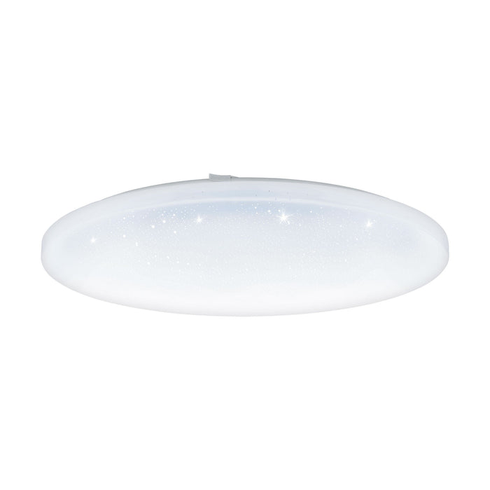 Wall Flush Ceiling Light White Shade White Plastic Crystal Effect Bulb LED 49.5W Loops