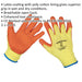 12 PAIRS Knitted Work Gloves with Latex Palm - Large - Improved Grip Breathable Loops