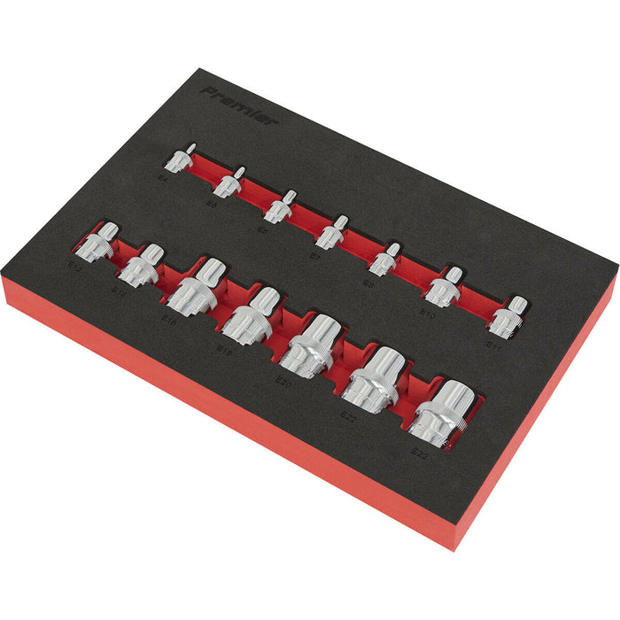 14 PACK TRX Star Socket Set - 1/4" 3/8" 1/2" Square Drive Chrome Vanadium Steel Loops