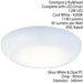 Round LED Bulkhead Ceiling Light & 3 Hour Emergency 12W Cool White IP65 Bathroom Loops