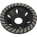 Diamond Cup Stone Concrete Grinding Disc - 105mm Dia - 22mm Bore - Angle Grind Loops