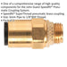 2 PACK - 6mm x 1/8" SuperThread Straight Adapter - Pneumatic Brass Coupling Set Loops