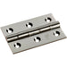 Door Handle & Latch Pack Polished Nickel Straight Flat Lever Slim Backplate Loops