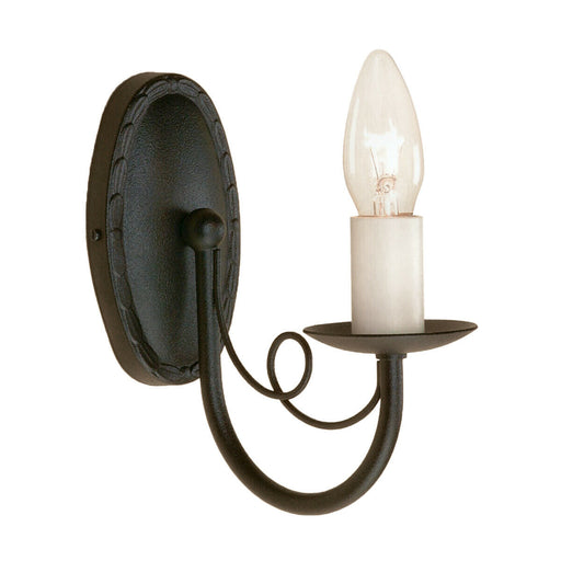 Wall Light Compact Low Ceiling Looped Design Ivory Candle Tube Black LED E14 60W Loops