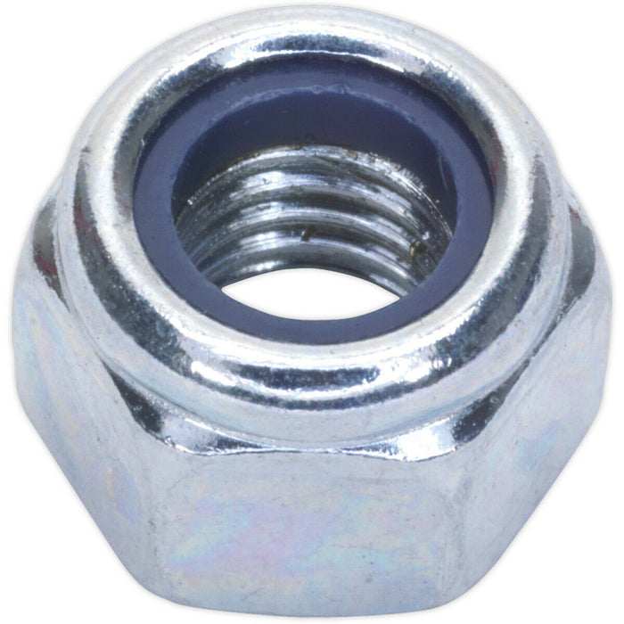 100 PACK - Zinc Plated Nylon Locknut Bolt - 1.25mm Pitch - M8 - DIN 982 - Metric Loops