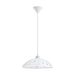 Pendant Light Colour White Shade White Clear Satin Glass Crystal Bulb E27 1x60W Loops