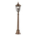 Outdoor IP44 3 Bulb Short Mini Lamp Post Pillar British Bronze LED E14 60W Loops