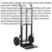 300kg Heavy Duty Folding Sack Truck & SOLID PU Tyres - Extra Deep Box Shelf Loops