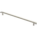 Flat Bar Pull Handle with Chamfered Edges 600mm Fixing Centres Satin Steel Loops