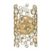 Wall Light Connected Circles Faceted Crystals Metal Ring Silver Leaf LED E14 60W Loops