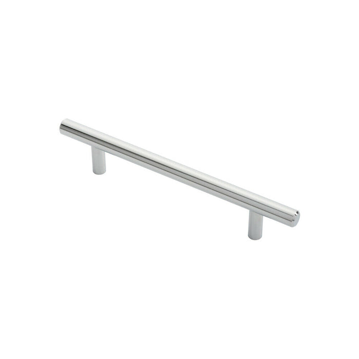 Round T Bar Cabinet Pull Handle 188 x 12mm 128mm Fixing Centres Chrome Loops